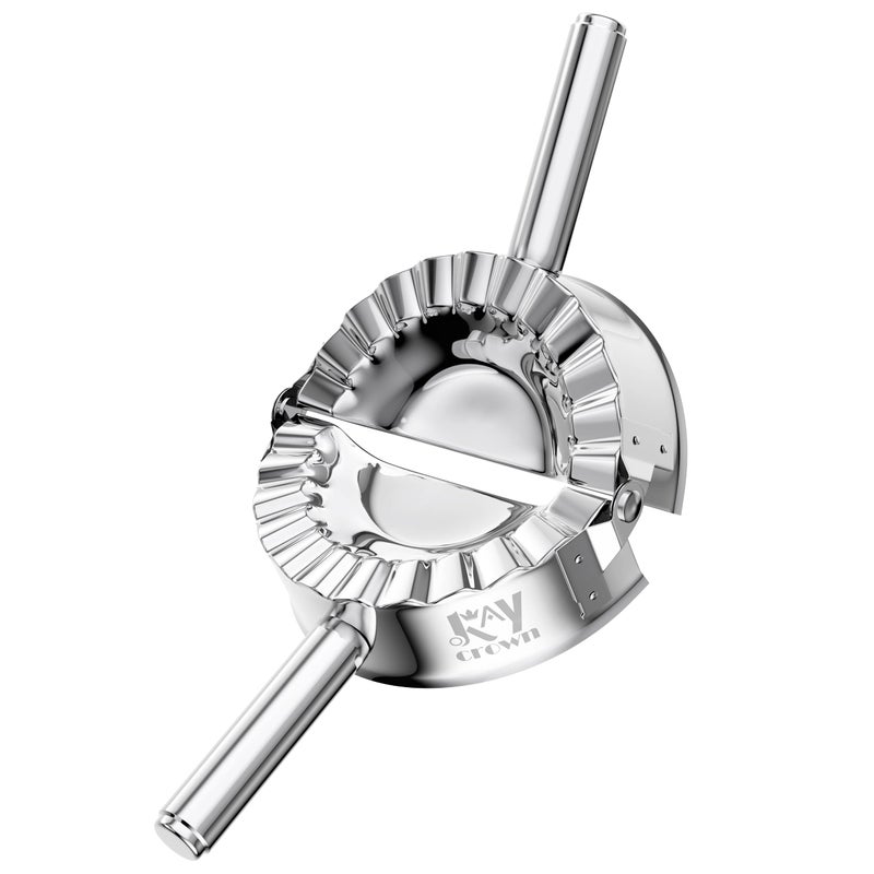 KAYCROWN 3.25 Inch Empanada Press, Stainless Steel Dumpling Maker Dough Cutter Dumpling Mold for Empanada, Dumpling, Ravioli, Pierogi, Turnovers, Calzone (S: 3 1/4 inch) - Image 1